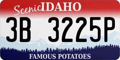 ID license plate 3B3225P