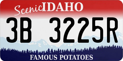 ID license plate 3B3225R