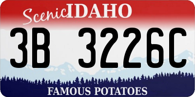 ID license plate 3B3226C