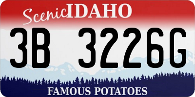 ID license plate 3B3226G
