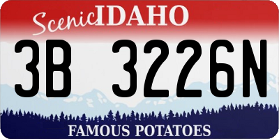 ID license plate 3B3226N