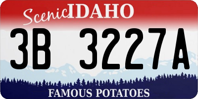 ID license plate 3B3227A