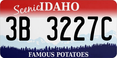 ID license plate 3B3227C