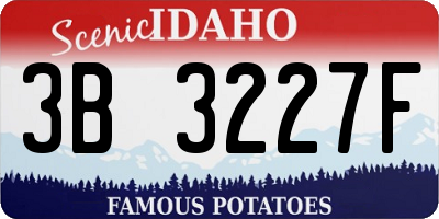 ID license plate 3B3227F