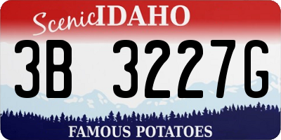 ID license plate 3B3227G