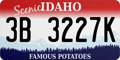 ID license plate 3B3227K
