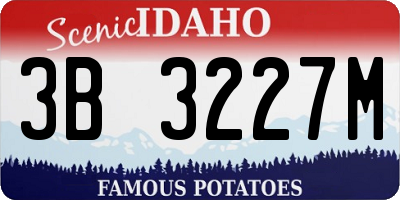ID license plate 3B3227M