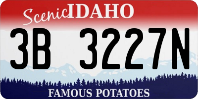 ID license plate 3B3227N