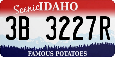 ID license plate 3B3227R