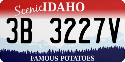 ID license plate 3B3227V