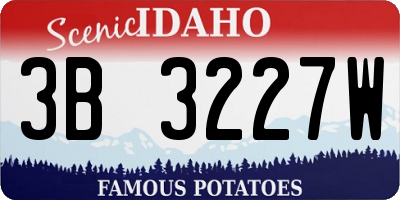 ID license plate 3B3227W