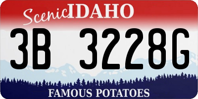 ID license plate 3B3228G