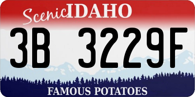 ID license plate 3B3229F