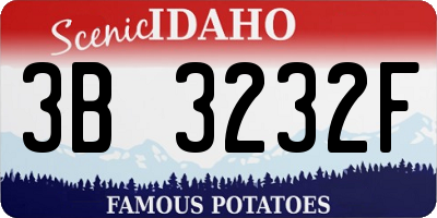 ID license plate 3B3232F