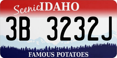 ID license plate 3B3232J