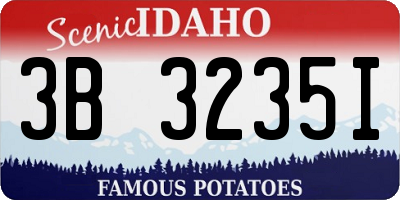 ID license plate 3B3235I