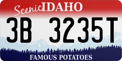 ID license plate 3B3235T
