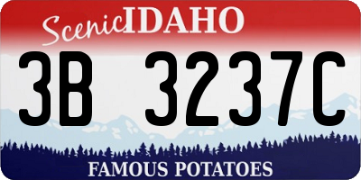 ID license plate 3B3237C