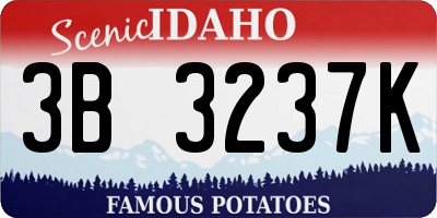 ID license plate 3B3237K
