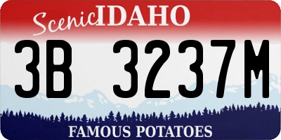ID license plate 3B3237M