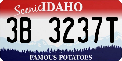 ID license plate 3B3237T