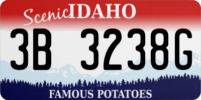 ID license plate 3B3238G