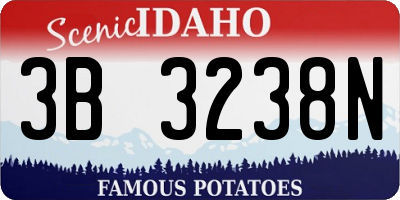 ID license plate 3B3238N