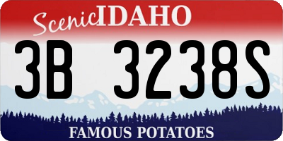 ID license plate 3B3238S
