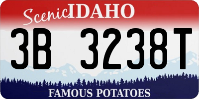 ID license plate 3B3238T