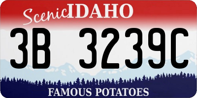 ID license plate 3B3239C