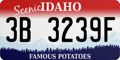ID license plate 3B3239F