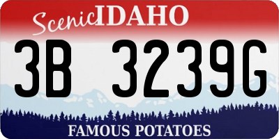 ID license plate 3B3239G