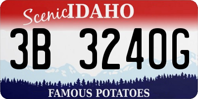 ID license plate 3B3240G