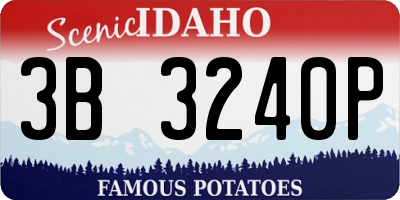 ID license plate 3B3240P