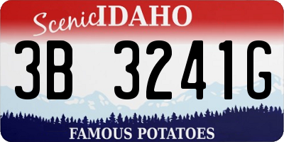 ID license plate 3B3241G