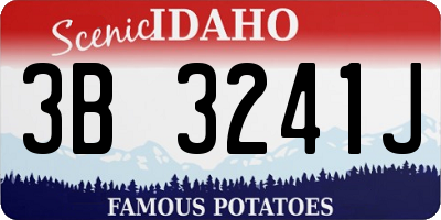 ID license plate 3B3241J