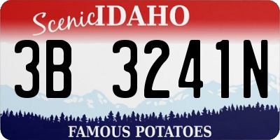 ID license plate 3B3241N