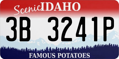 ID license plate 3B3241P
