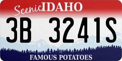 ID license plate 3B3241S