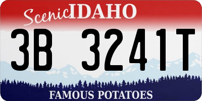 ID license plate 3B3241T