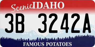 ID license plate 3B3242A