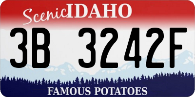 ID license plate 3B3242F