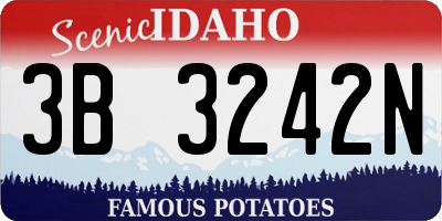ID license plate 3B3242N