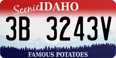ID license plate 3B3243V