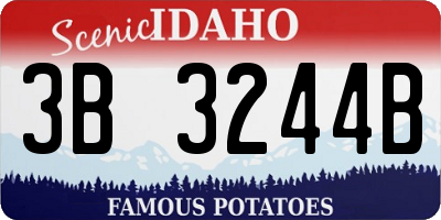 ID license plate 3B3244B