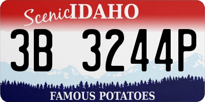 ID license plate 3B3244P
