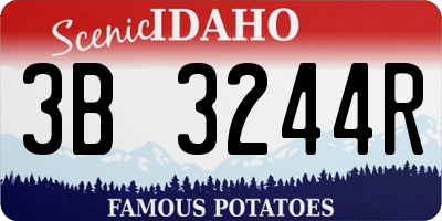 ID license plate 3B3244R