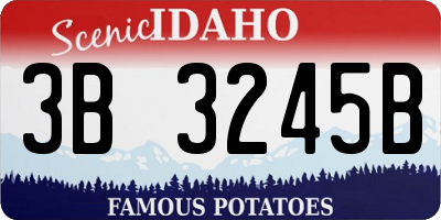 ID license plate 3B3245B