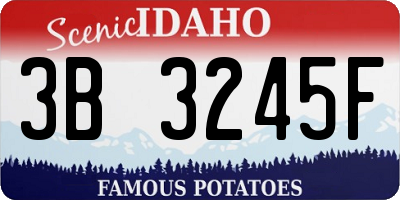ID license plate 3B3245F