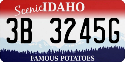 ID license plate 3B3245G